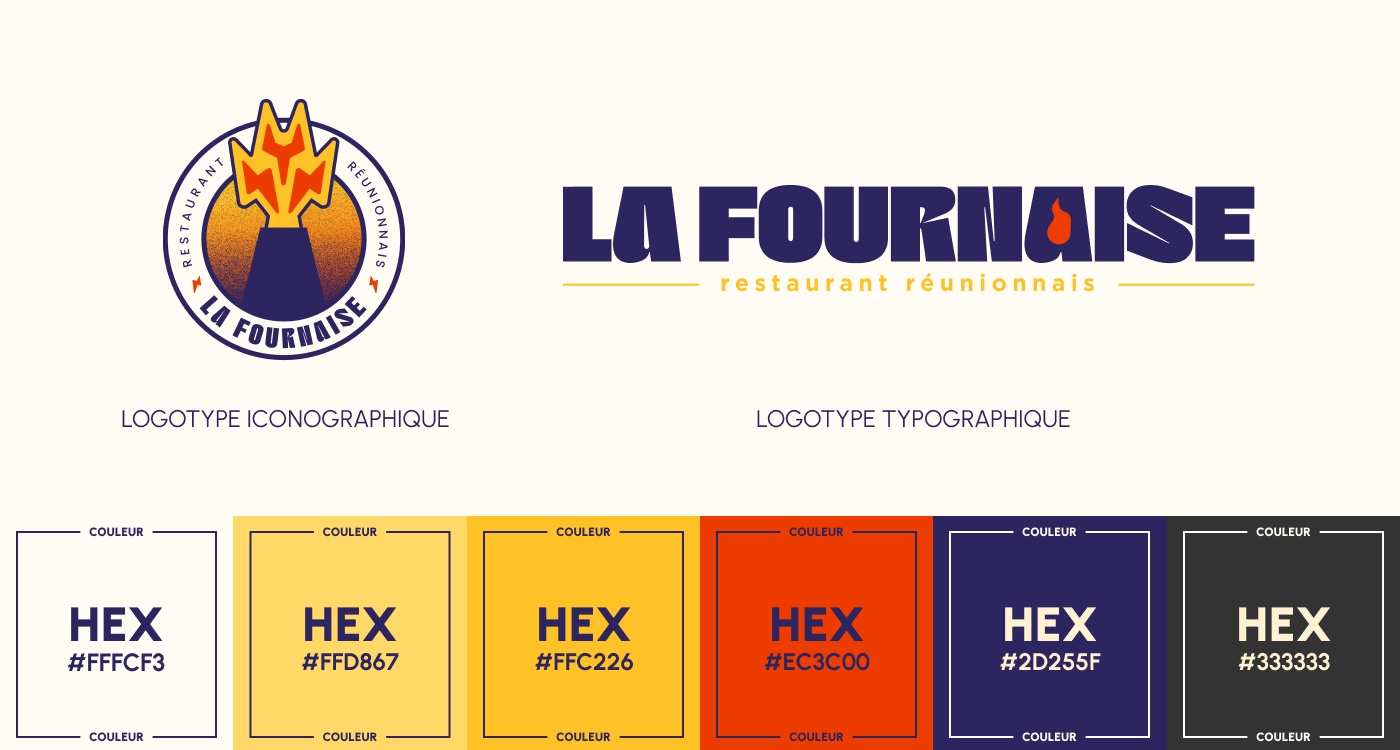 La Fournaise | Logotype & palette de couleurs