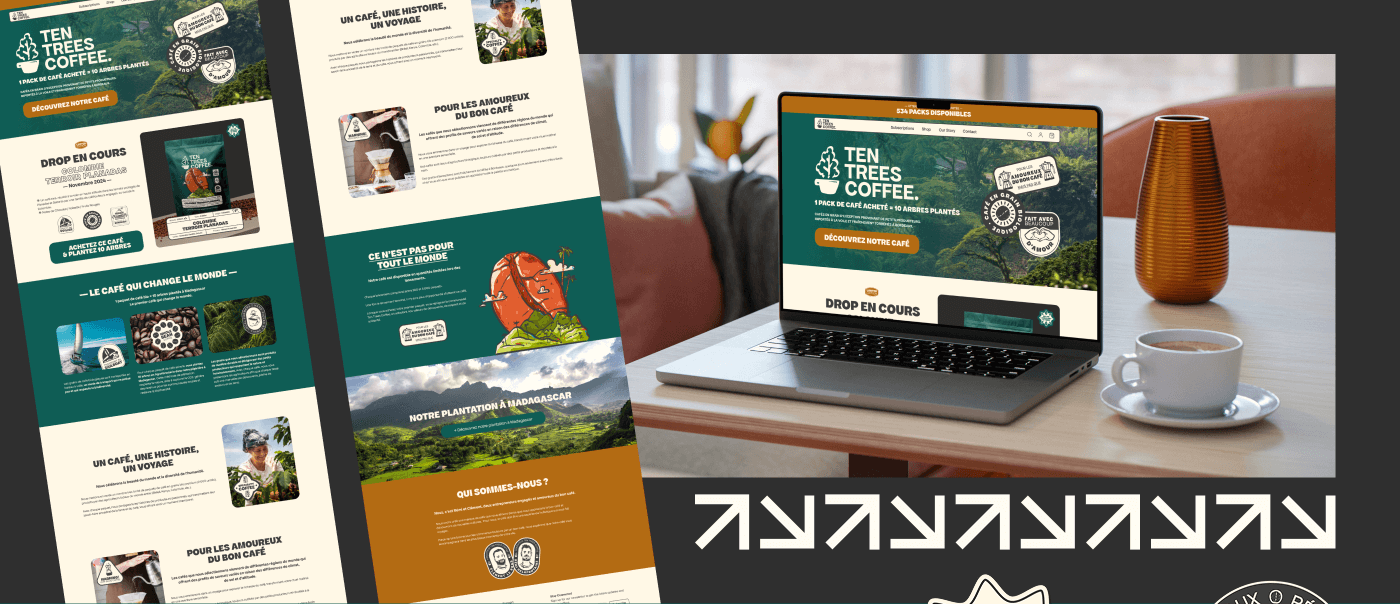 Ten Trees Coffee | Présentation du design de la page web Ten Trees Coffee | Présentation du design de la page web